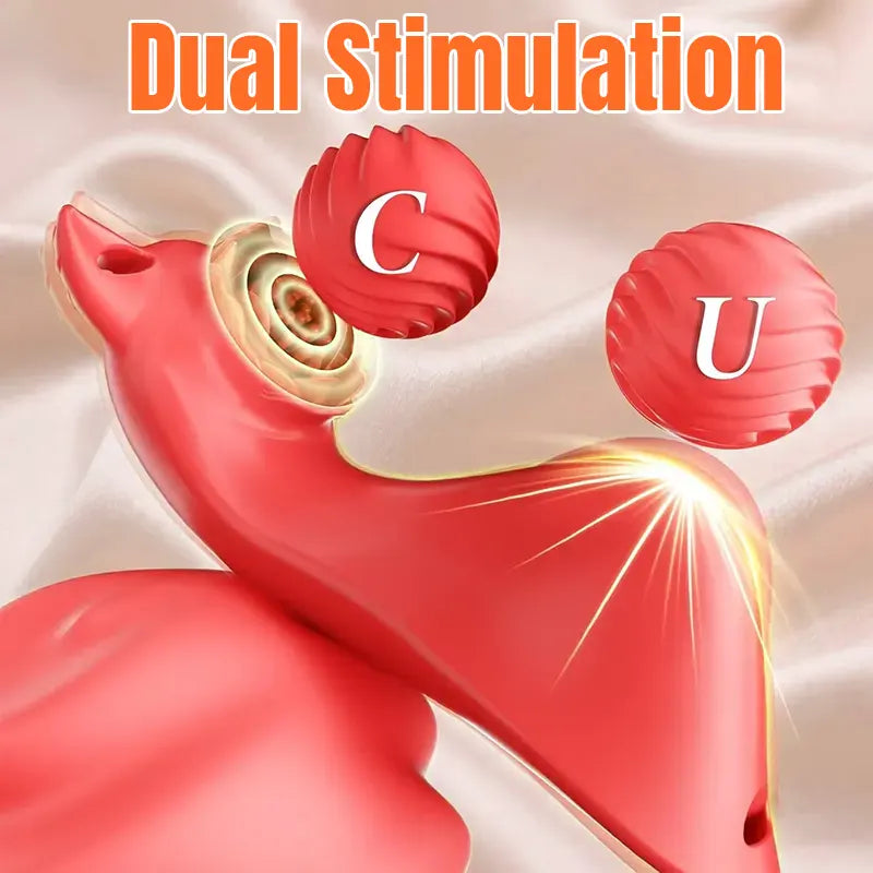Cat Ear Rose Suction Cup Vibrator
