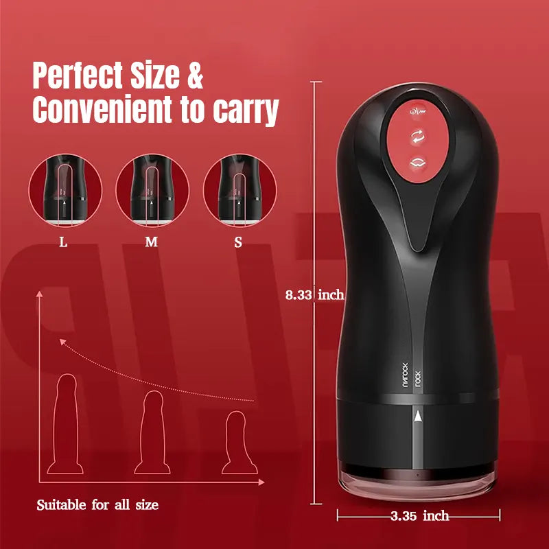 Pleasure Master 3-in-1 Male Masturbator with Swirling
