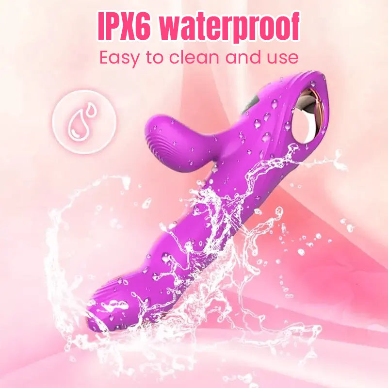 3-in-1 portable rabbit vibrator, cute purple appearance