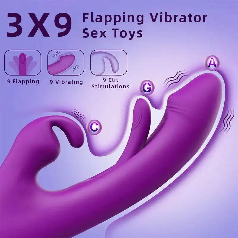 Purple Rabbit Flapping Vibrator
