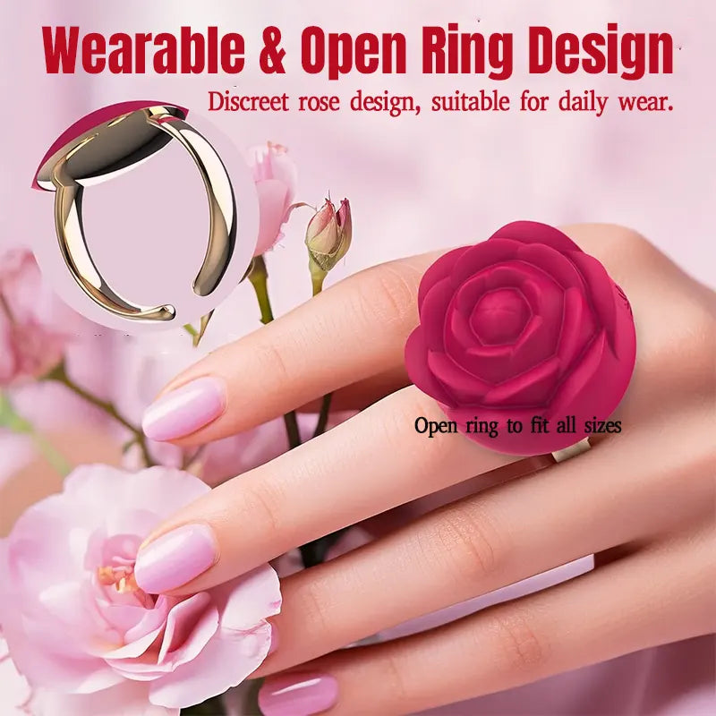 Rose Split Ring Mini Vibrating Ring