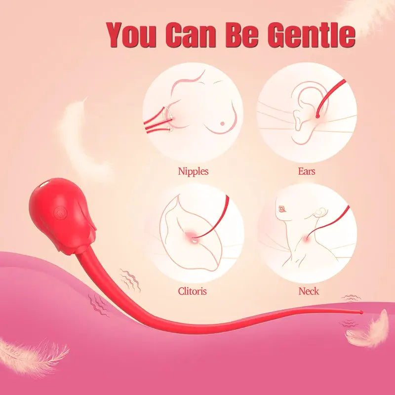 Mini Rose Whipping Vibrator
