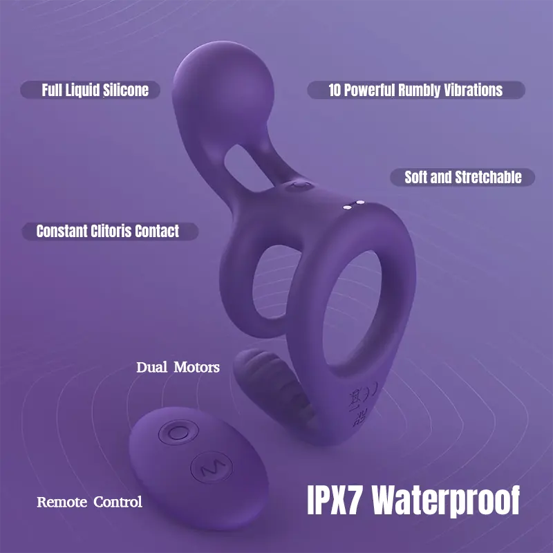 Duo Pulse Vibrating Couples Cock Ring
