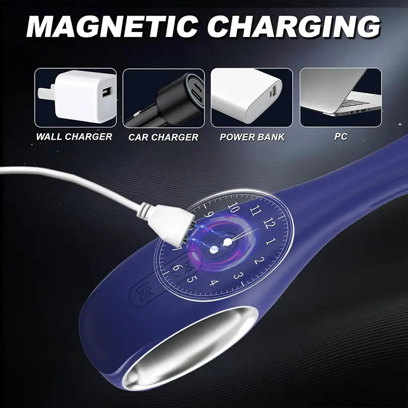 Blue Hollow-Ring Prostate Vibrator