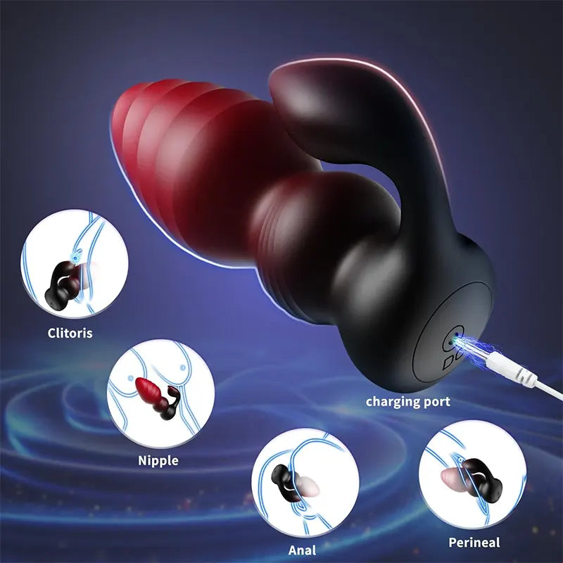 Remote Vibrating Anal Bead Plug
