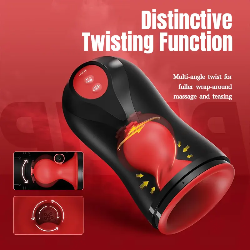 Pleasure Master 3-in-1 Male Masturbator with Swirling