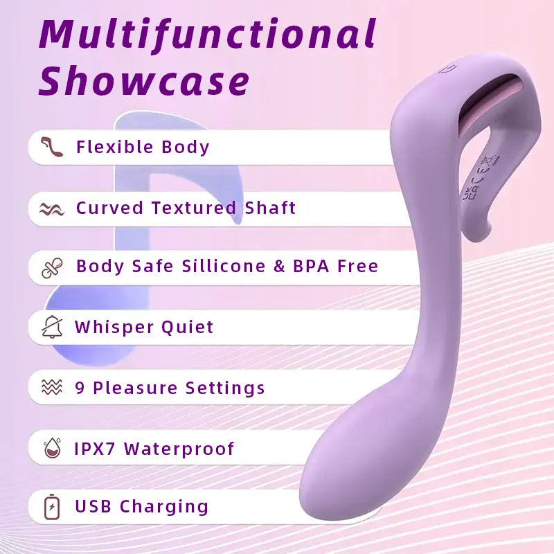 Purple Musical Note Shaped G-spot Vibrator With 9 Vibrations