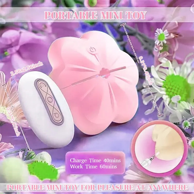 Wireless Vibrating Rose Nipple Clamps