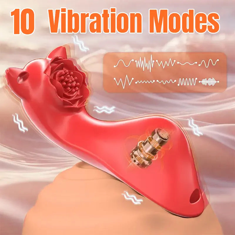 Cat Ear Rose Suction Cup Vibrator