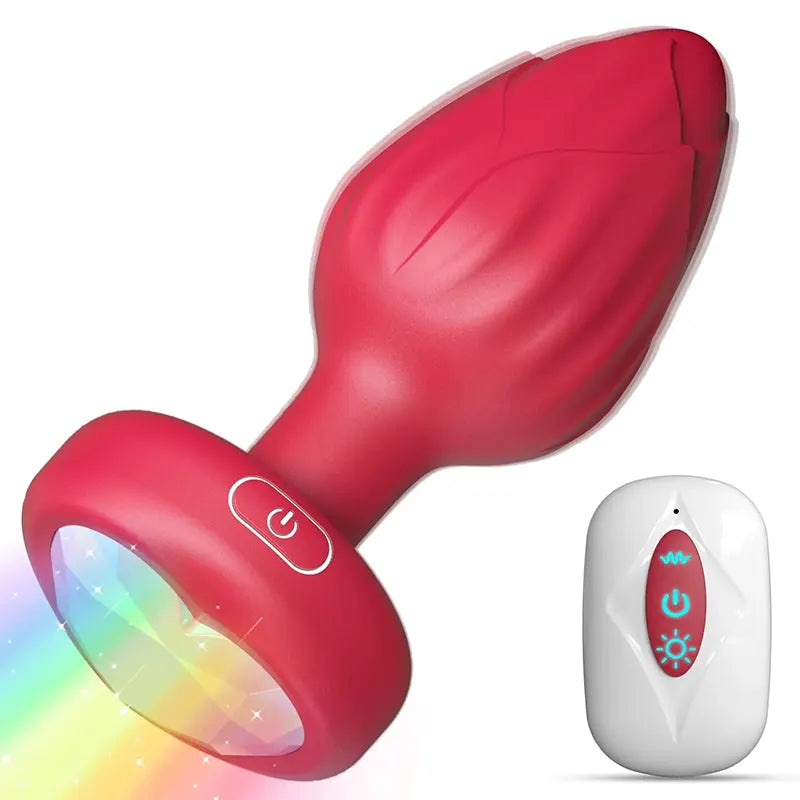 Light-Up Vibrating Silicone Anal Plug