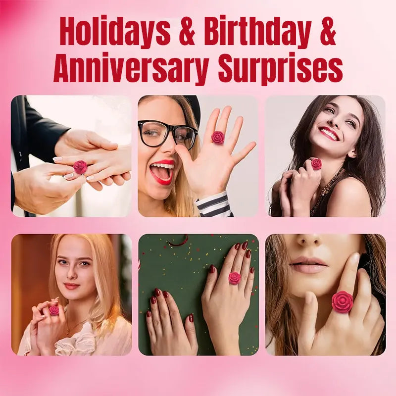 Rose Split Ring Mini Vibrating Ring
