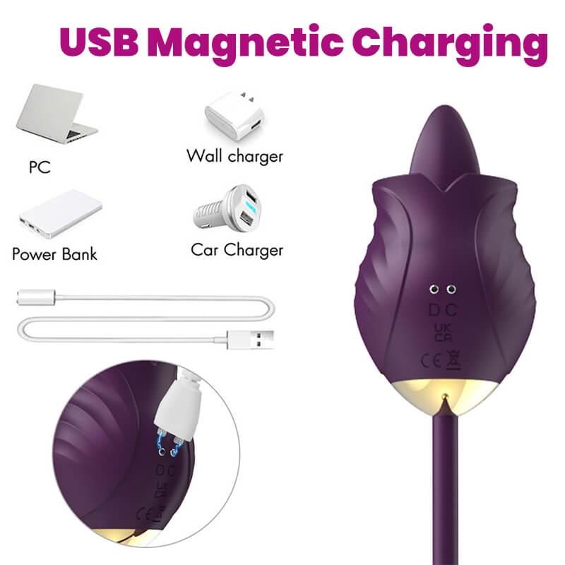 rose toy clit sucker vibrator purple