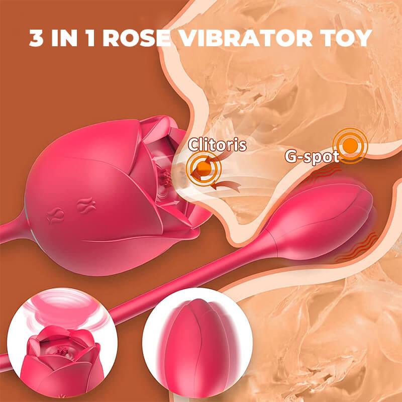 rose toy clit sucker vibrator red
