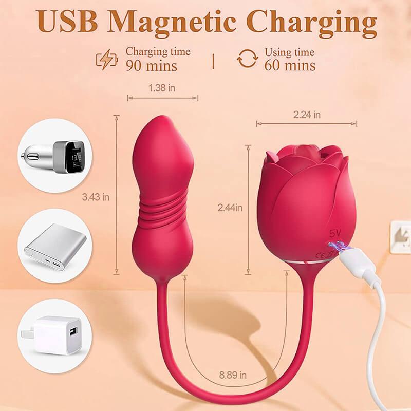 rose toy clit sucker vibrator red