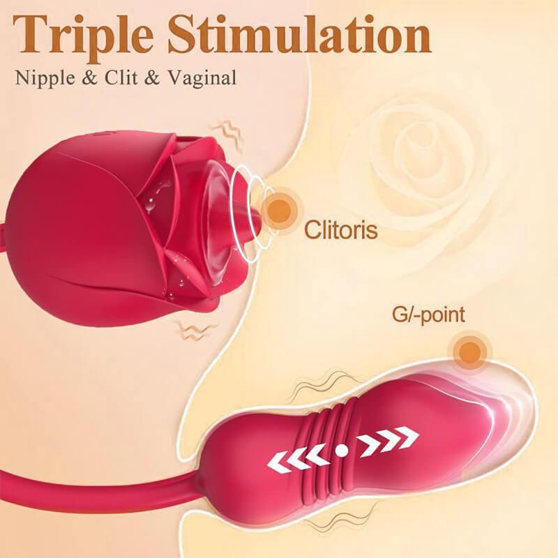 rose toy clit sucker vibrator red