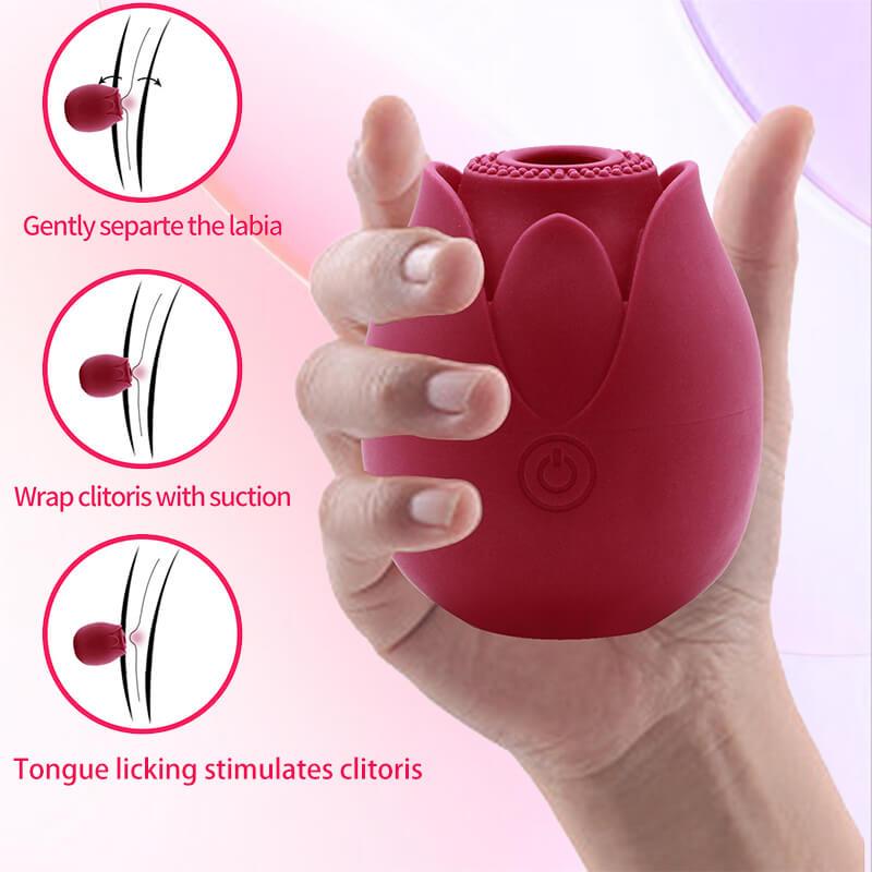 rose toy clit sucker vibrator red