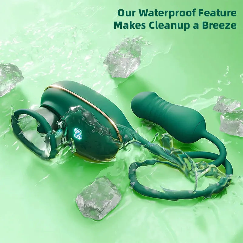Suction cup vibrator with powerful vibrating egg