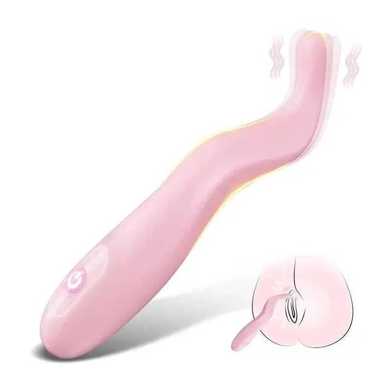 S-shaped precision head pink g-spot vibrator
