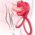 Rose Cock Ring, Clitoral Stimulator with a Realistic Tongue