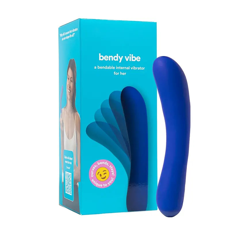 Blue mini G-spot vibrator with 180° vibrating head