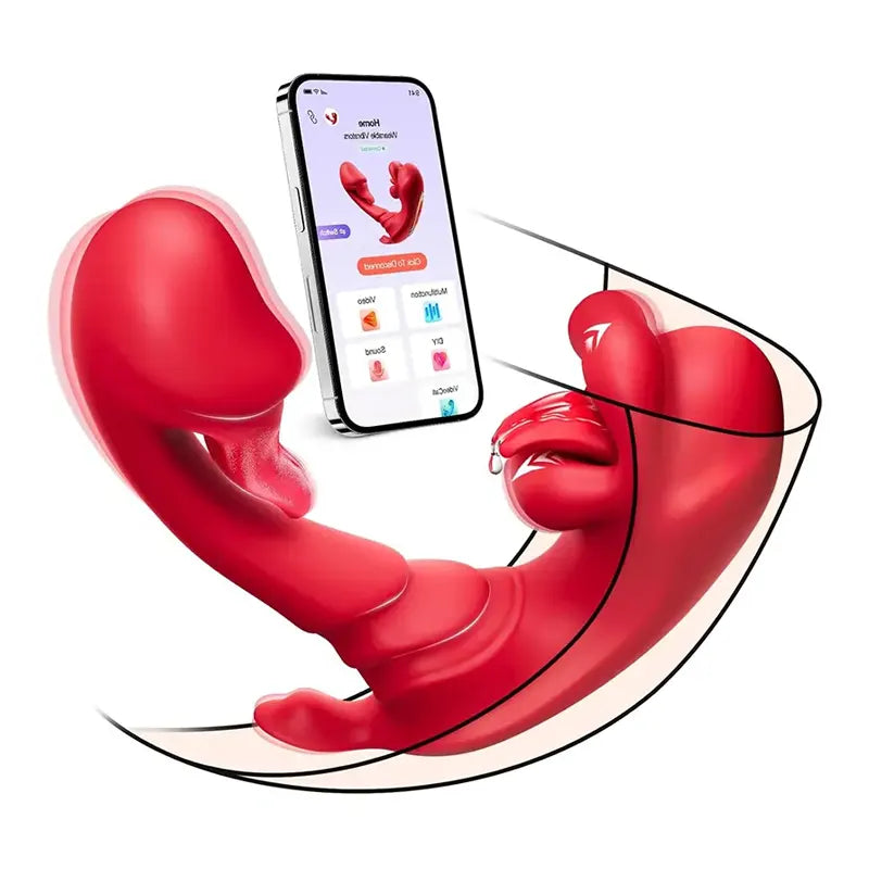 5-in-1 tongue vibrator with 9 suction &amp; vibration modes