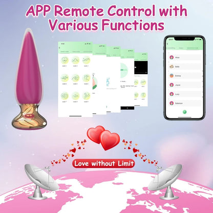 App &amp; Remote Control Vibrating Public Butt Plug