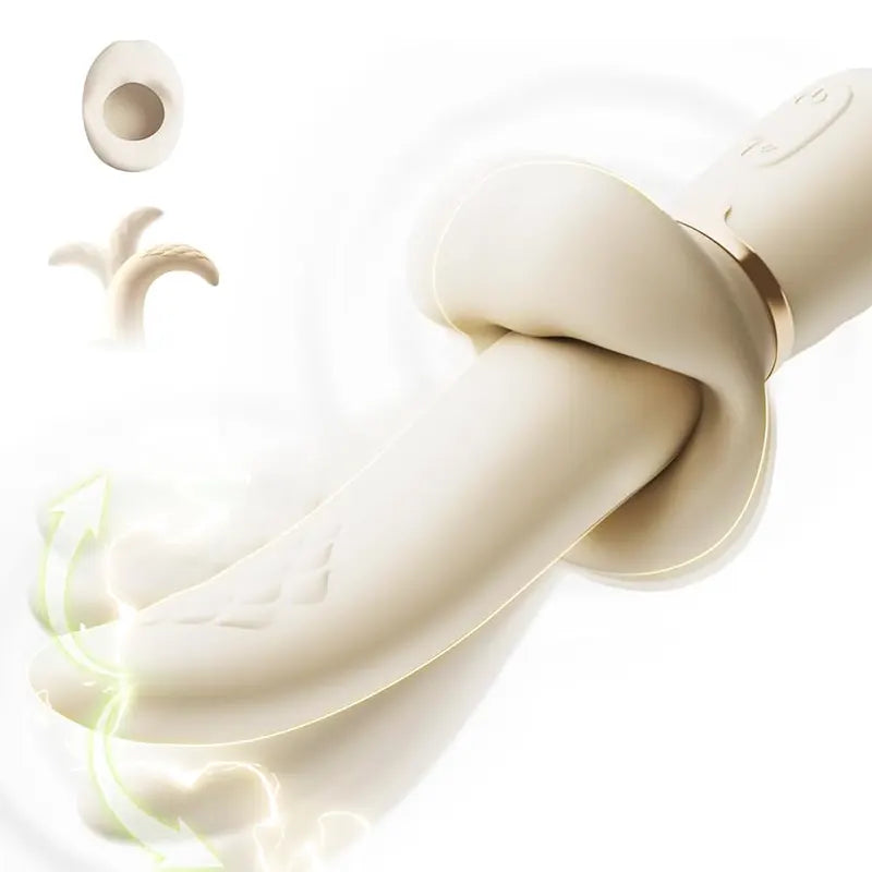 Banana vibrator, long tongue G-spot vibrator