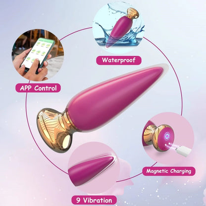 App &amp; Remote Control Vibrating Public Butt Plug