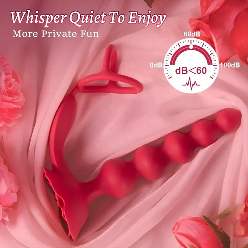 Rose Prostate Vibrator with Remote