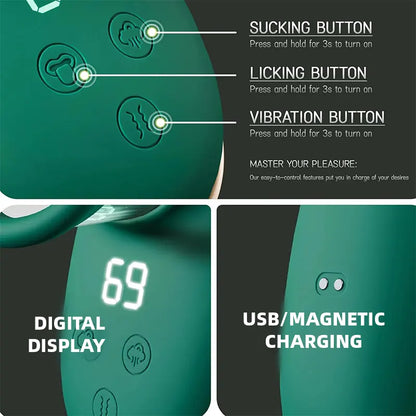 Suction cup vibrator with powerful vibrating egg