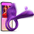 Remote-controlled penis ring with dildo, powerful vibration