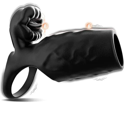Vibrating Cock Ring with Penis Sleeve