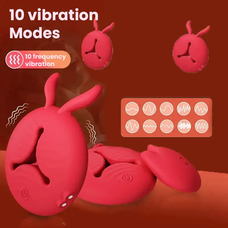 Rabbit Design Vibrator Nipple Clamps Stimulator
