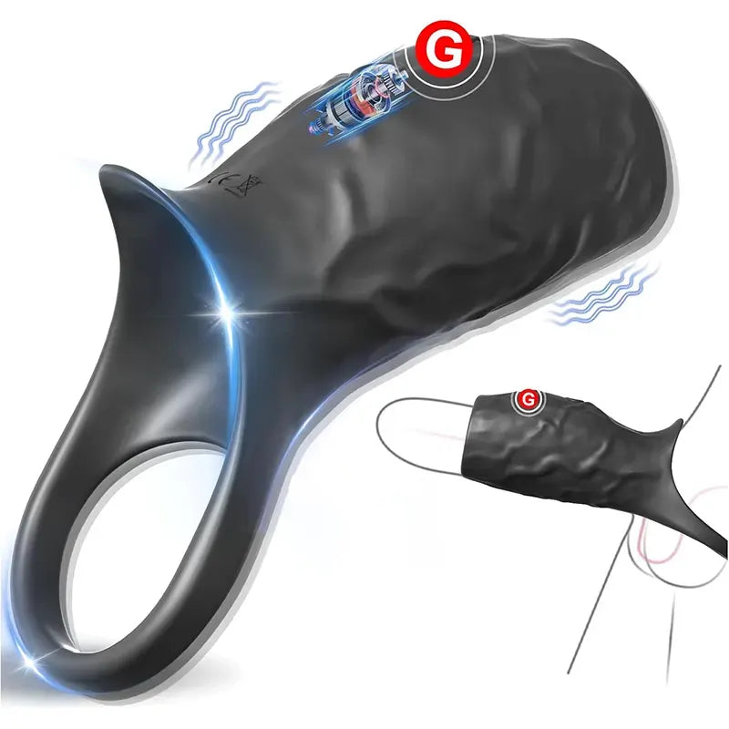 Vibrating Silicone Penis Sleeve Ring