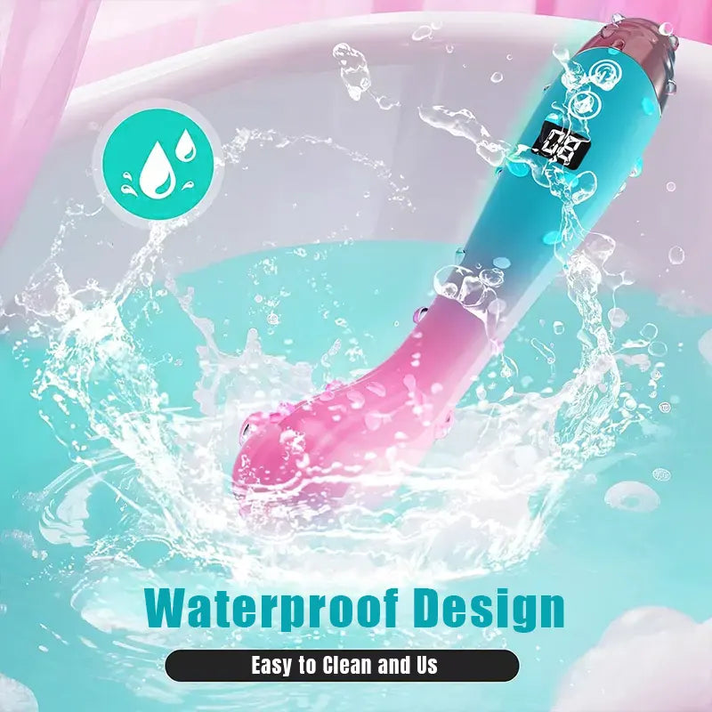 Female G-spot vibrator with 9 wiggling vibration modes