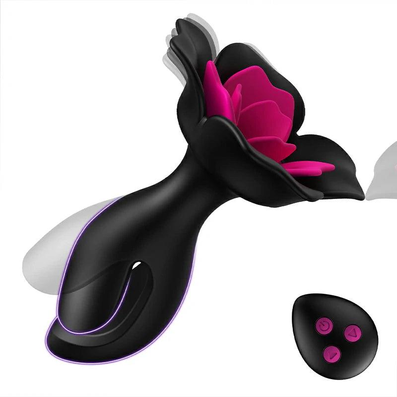 10-Mode_Vibrating_Anal_Plug_&amp;_Rose_G-Spot_Toy