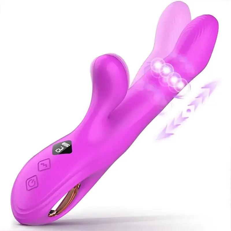 3-in-1 portable rabbit vibrator, cute purple appearance