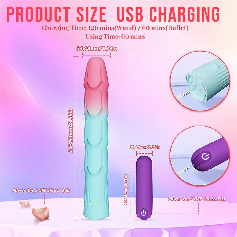 Multi-layer petal dildo vibrator &amp; 20 vibration modes