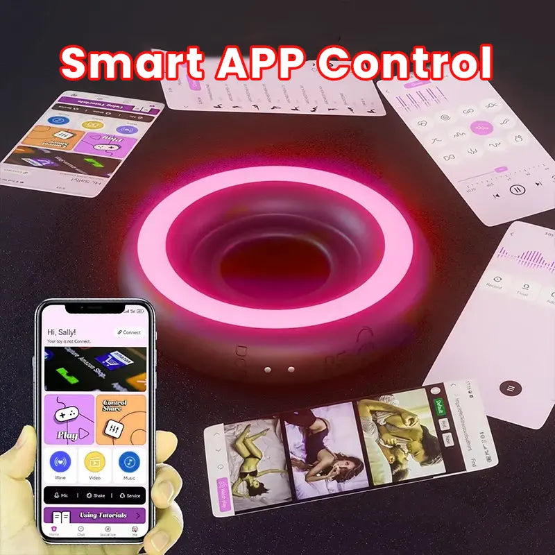 10 Vibration Modes App-controlled Cock Ring for Pleasure
