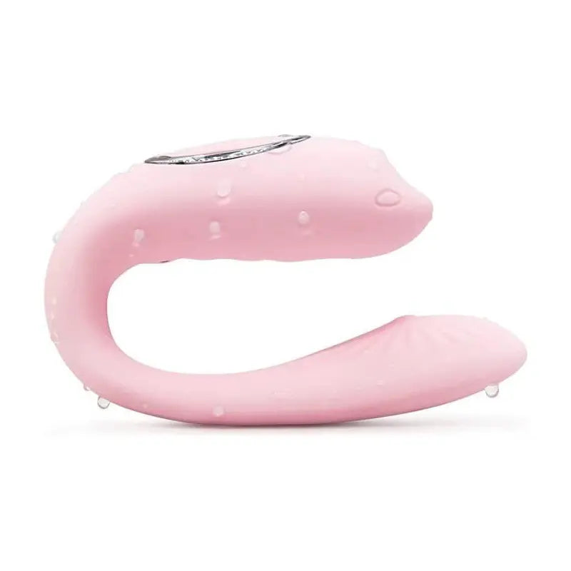 Pink double-headed sucking vibrator