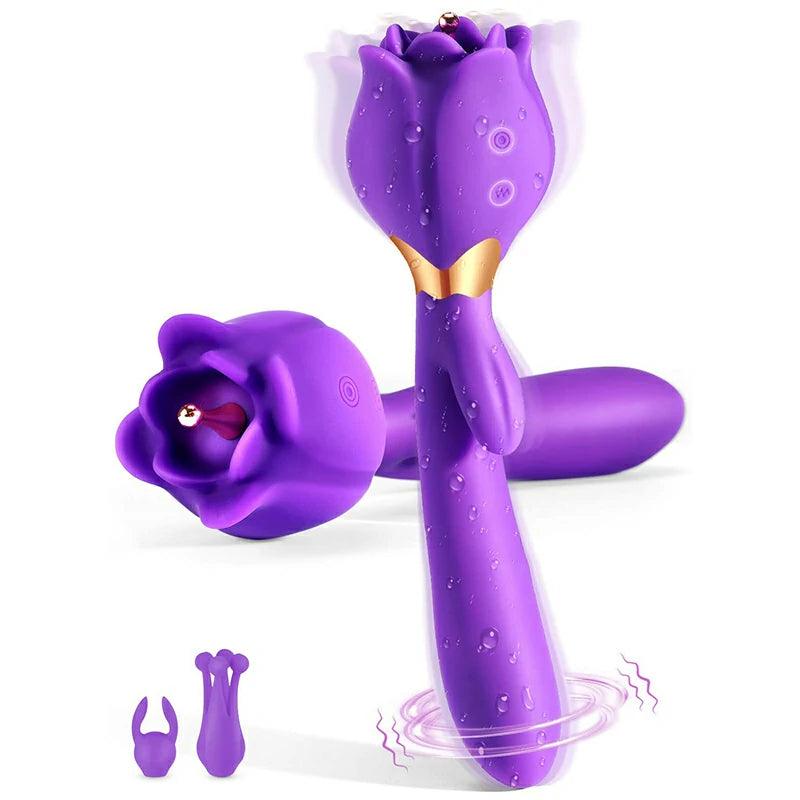 3-in-1_Rose_Vibrator:_Clitoral,_G-spot_Thrusting6