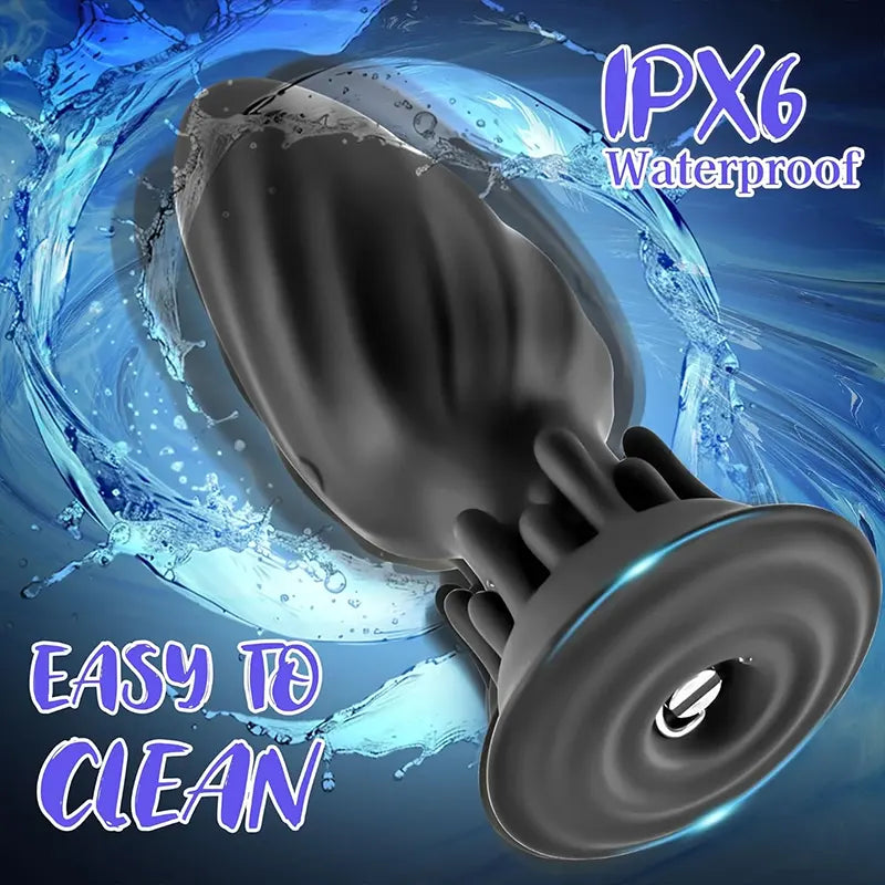 Rotating Vibrating Anal Plug with Remote