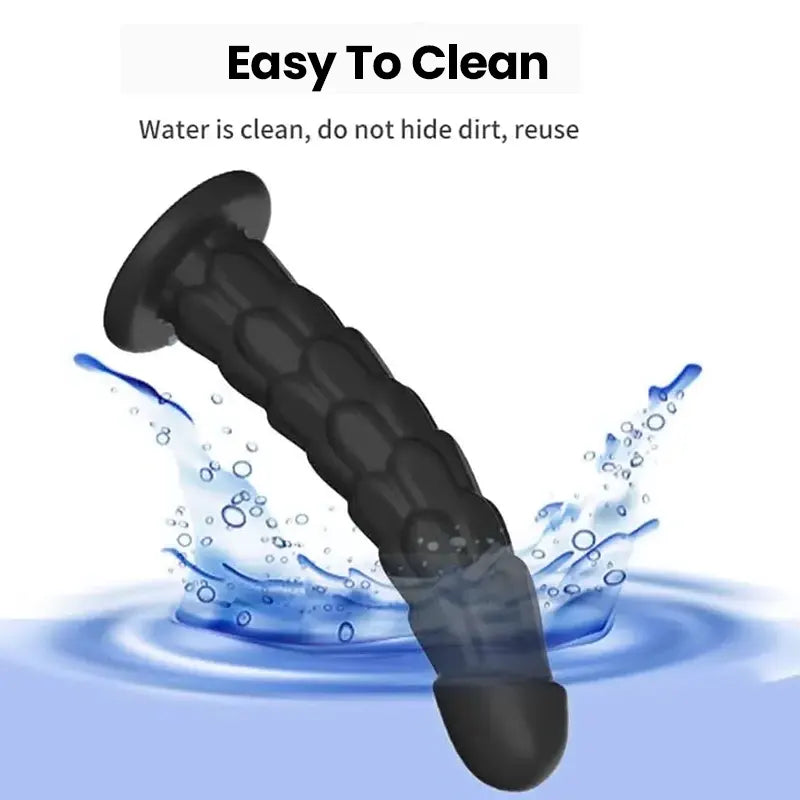 Textured silicone toy with base – perfect for anal play