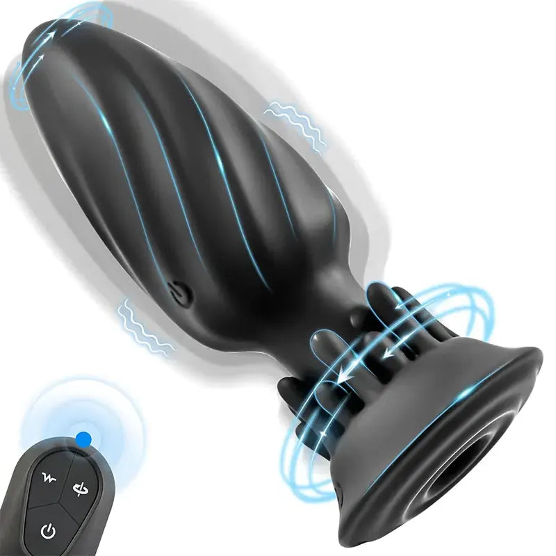  10 Rotating Vibrating Anal Plugs