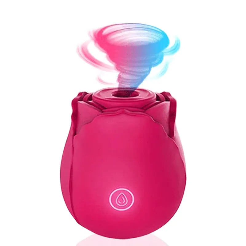 Rose-Shaped Suction Vibrator - 6 Colors