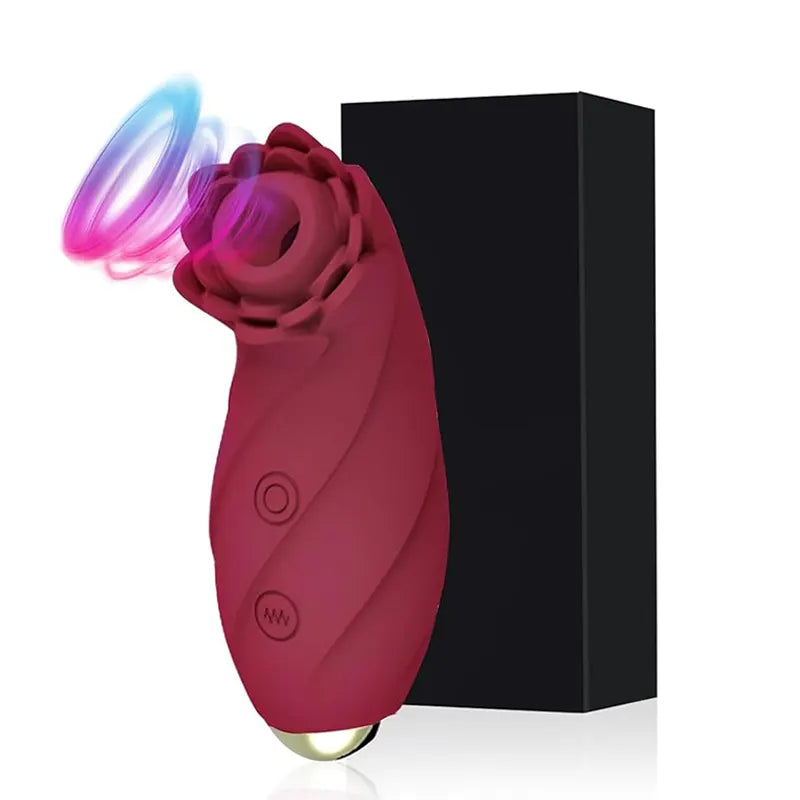 Rose Sucking Vibrating Head Precision Clitoral Stimulator
