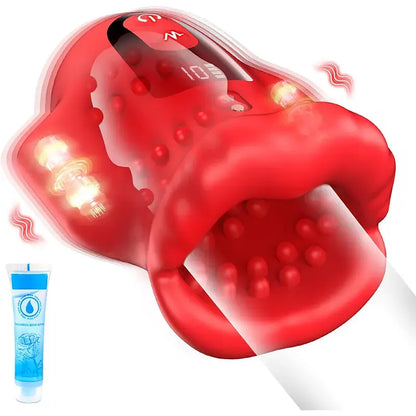 Mouth-Style Vibrating Penis Stroker