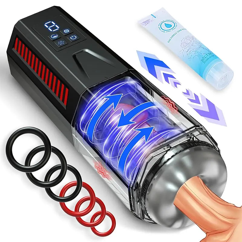 4-in-1 Thrusting and Rotating Blowjob Machine