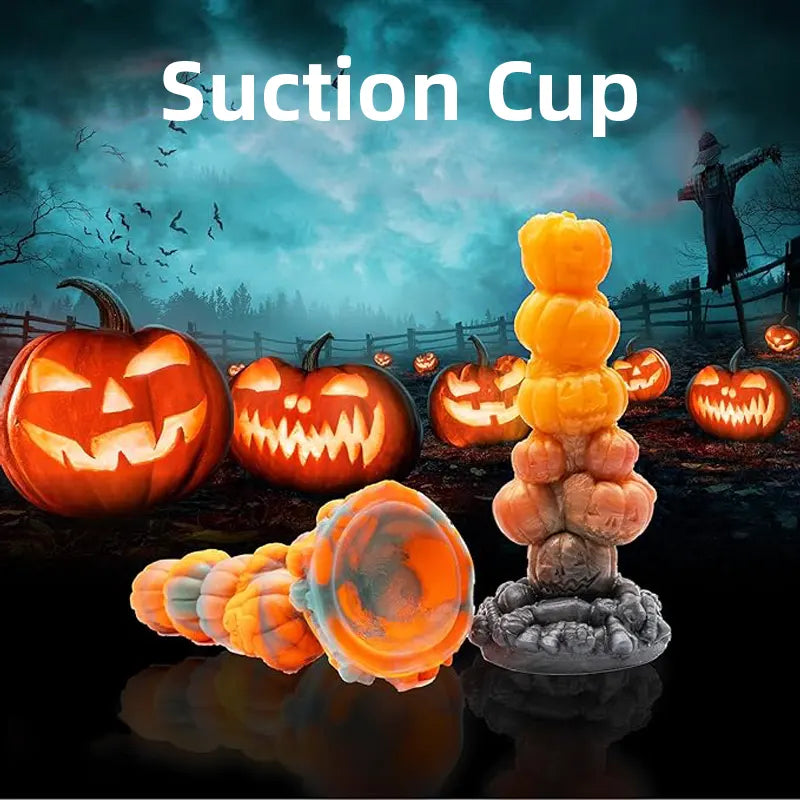 Pumpkin Spice Knot Halloween Suction Cup Fantasy Dildo