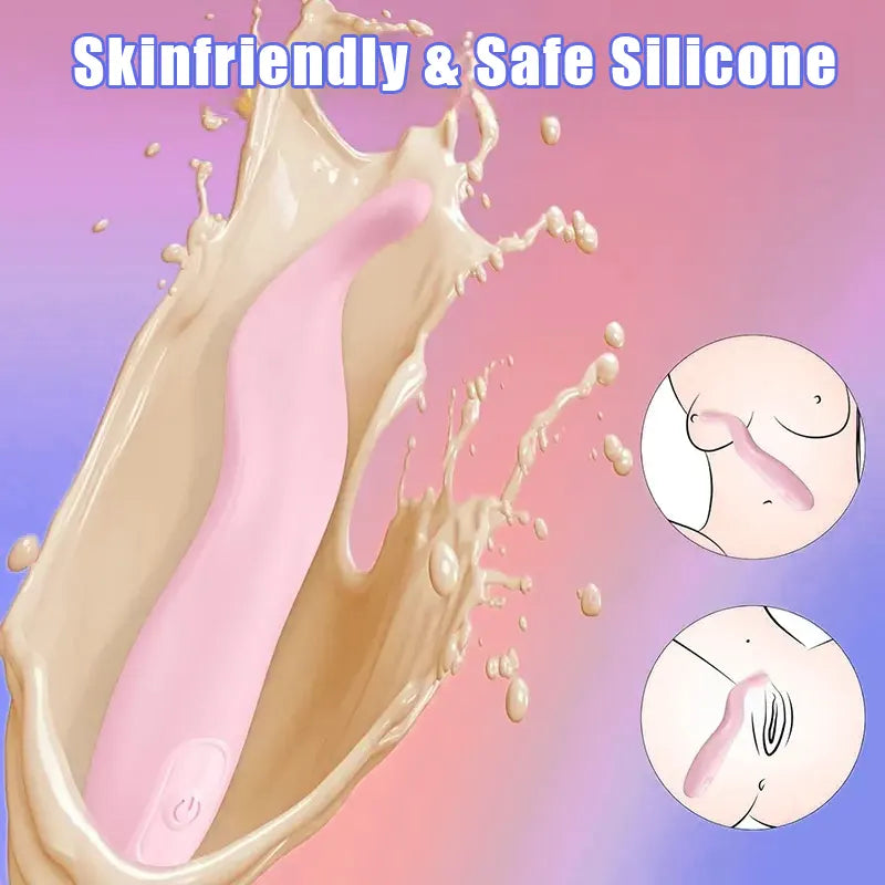 S-shaped precision head pink g-spot vibrator